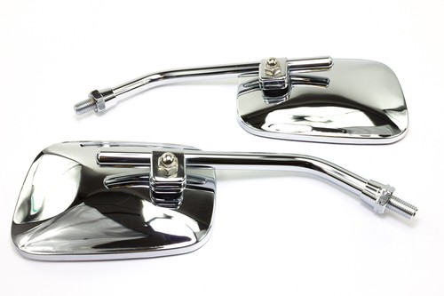 Coppia specchietti cromati per
