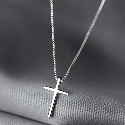 Collana ciondolo croce argento