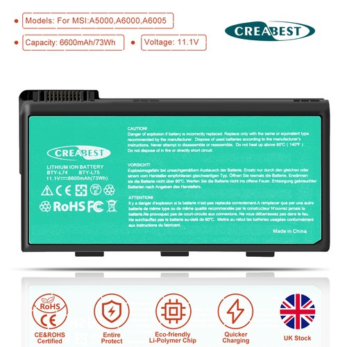 Batteria 73wh bty l74 - batteria, bty-l75