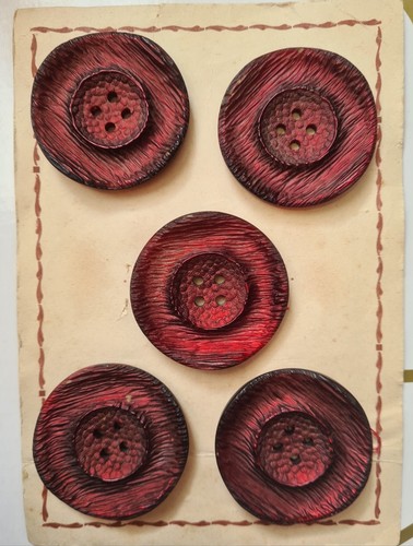 Bottoni vintage rosso - bottoni,