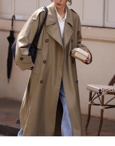 Trench coat twill silhouette