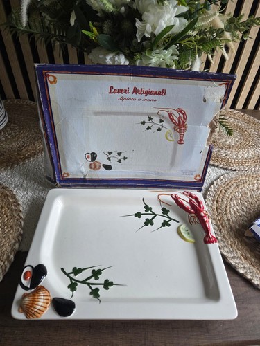 Grande piatto pesce ceramica