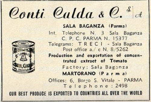 Pubblicita 1947 conti - conti, calda