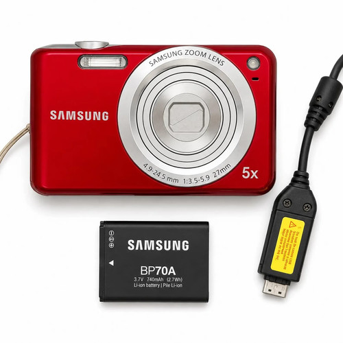 Fotocamera digitale rosso - digitale,