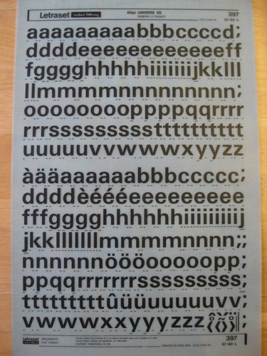 Letraset rub on lettere - x,