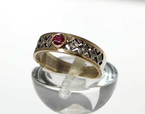 Vintage 18kt yellow white - yellow,