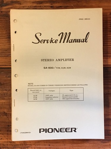 Pioneer 800 amplificatore - pioneer, sa-800
