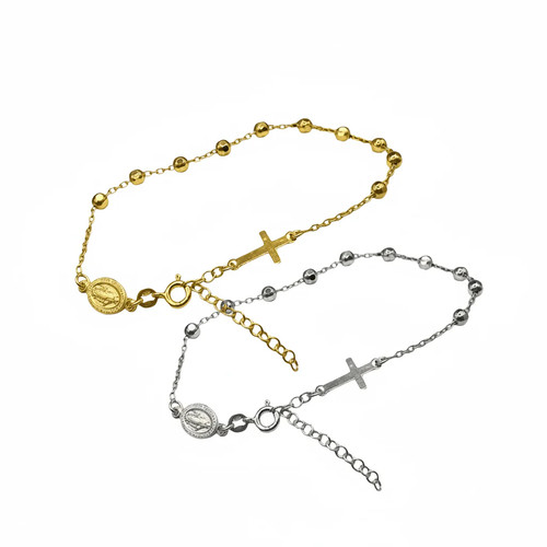 Bracciale rosario argento - bracciale,