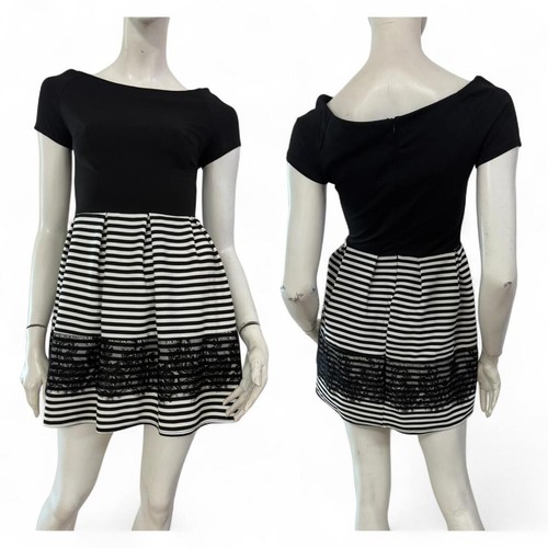 Vestito abito nero bianco