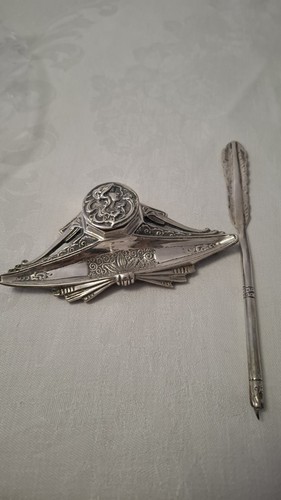 Calamaio antico argento 800 - in,