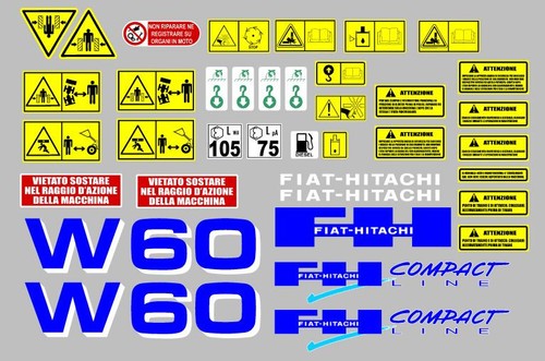 Fiat hitachi decalcomanie - w,