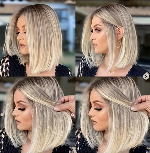 Parrucca dritta capelli - , umani