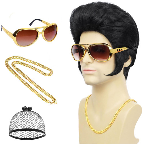 Parrucca rock elvis presley - rock,