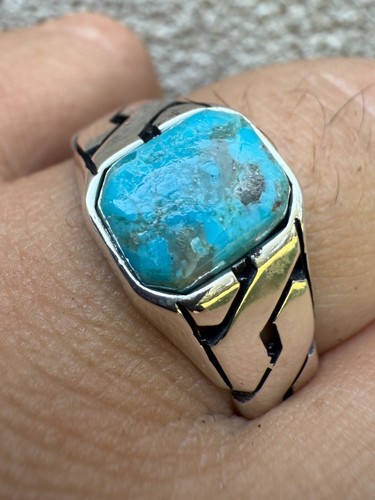 Real blue turquoise gemstone - real,