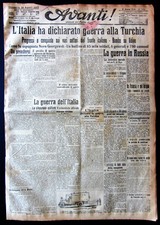 1915 AVANTI ! ITALIA HA DICHIARATO GUERRA ALLA TURCHIA Bombe su Udine SCALARINI