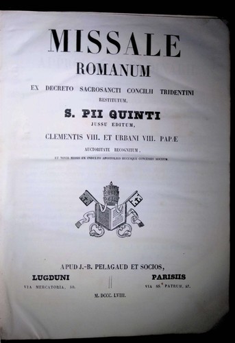 Missale romanum decreto - ex,