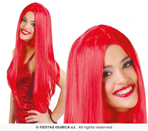 Parrucca rossa lunga sirenetta - rossa,