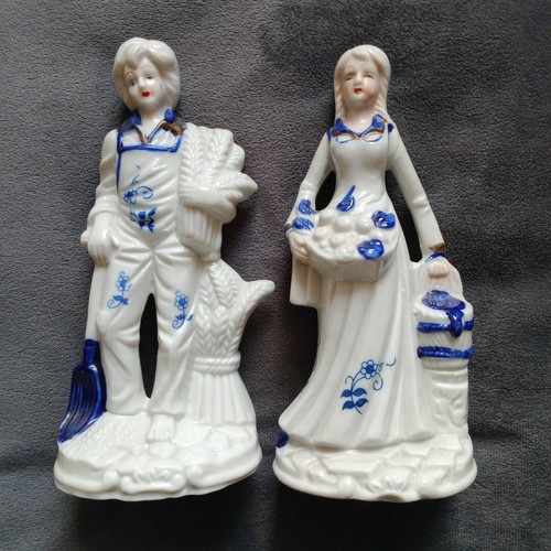 Vintage figurine blue - figurine, white