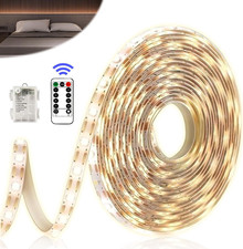 Striscia LED a Batteria, 5 M, 150, Con Telecomando, 8 Modalità, Impermeabile, pe