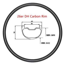 Cerchio carbonio 26 mtb