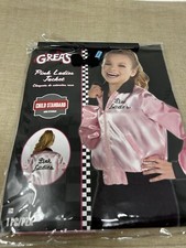 Pink Ladies Jacket Grease 50's Suit Yourself Fancy Dress Halloween Child Costume