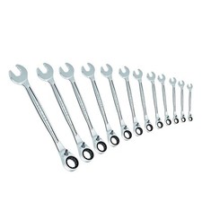 USAG 285 KA chiavi combinate con cricchetto reversibile forchetta e stella 15°