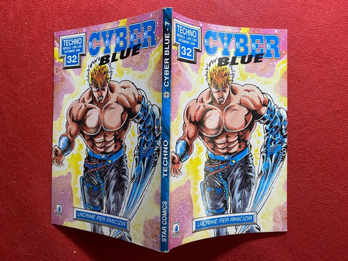 Cyber blue techno 32 - blue, star