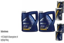 8L Motoröl MANNOL Energy 5W-30 2x MANNOL Leak-Stop ADDITIV+Motor Flush