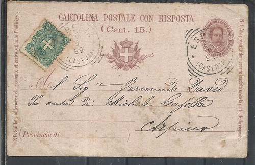 1899 intero postale - su,
