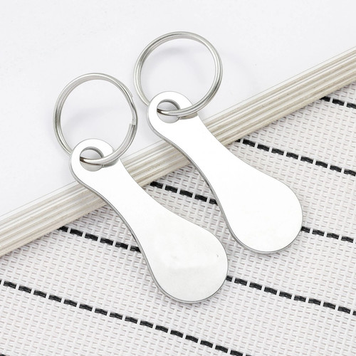 Trolley coin keyring pound - keyring,