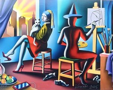 Mark Kostabi - Fine art giclée su cartoncino numerata e firmata