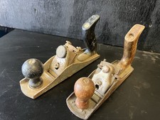 2 Pialla Pialletto Regolabile Legno Falegname Attrezzo Collezione Vintage Old An
