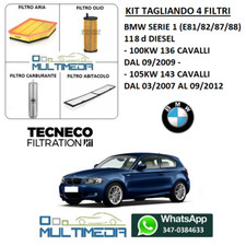 TAGLIANDO 4 FILTRI TECNECO BMW