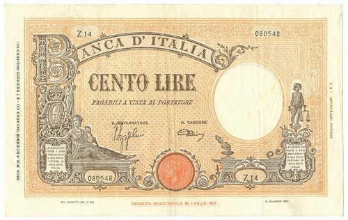 100 lire barbetti grande - grande, b
