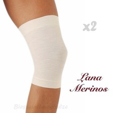 2 Ginocchiere Ginocchiera Termica in LANA MERINOS Fascia Elastica per Ginocchio