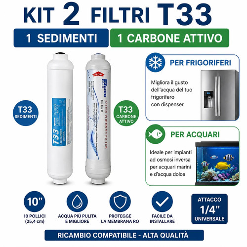 Kit filtri t33 sedimenti e - filtri,