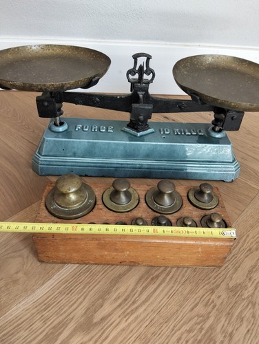 Bilancia vintage pesi ottone - bilancia,