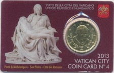 Vaticano 2013, Coin Card n. 4 - 50 centesimi, scatola originale, FDC