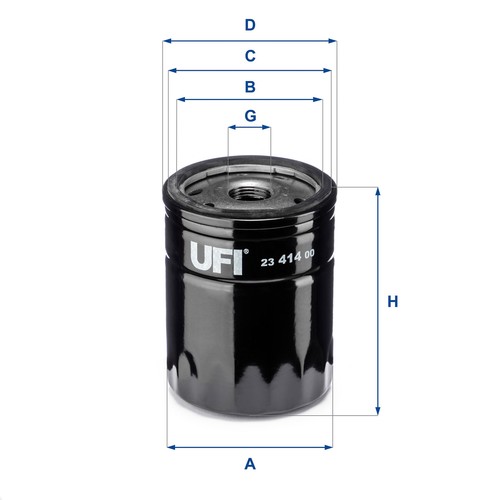 Ufi filtro olio 414 - filtro, 23.414.00