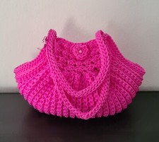 Borsa piccola,uncinetto, rosa