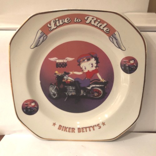Betty boop plate - betty, -biker