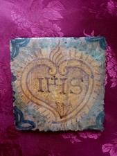 antica mattonella riggiola maiolica secolo XVIII Caltagirone Sicilia