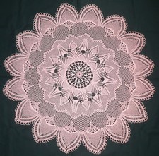 Centrino Uncinetto Rosa 90 cm