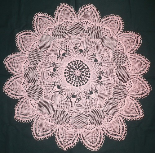 Centrino uncinetto rosa cm - uncinetto, 90