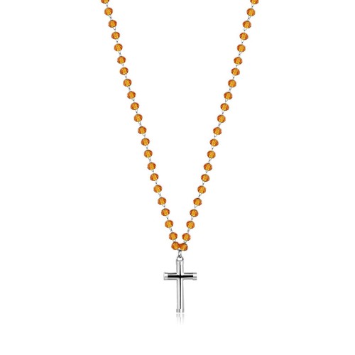Collana croce uomo - collana, acciaio