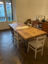 Tavolo legno massello fiammato