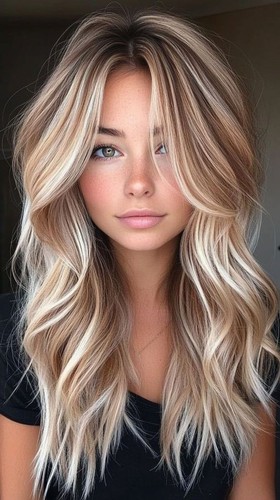 Brown white blonde highlight - brown,
