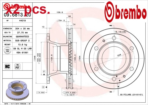 Disco freno adatto iveco - disco,