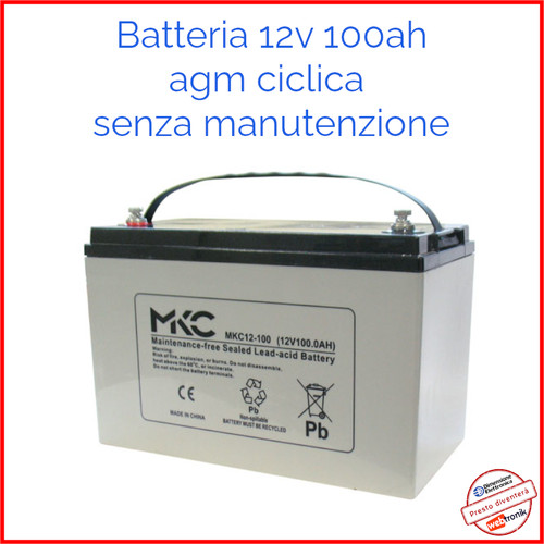 Batteria 12v 100ah - 12v, ciclica