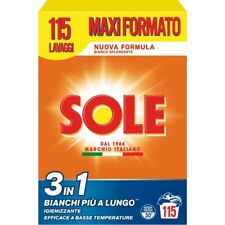 SOLE DETERSIVO POLVERE LAVATRICE 115 MISURINI FUSTONE IGIENIZZANTE BUCATO 7,4 KG